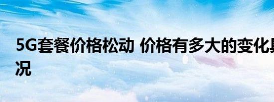 5G套餐价格松动 价格有多大的变化具体啥情况