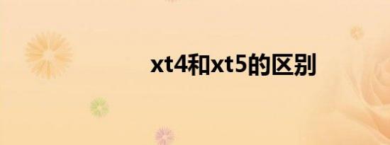 xt4和xt5的区别