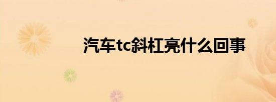 汽车tc斜杠亮什么回事