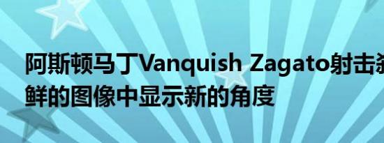 阿斯顿马丁Vanquish Zagato射击刹车在新鲜的图像中显示新的角度