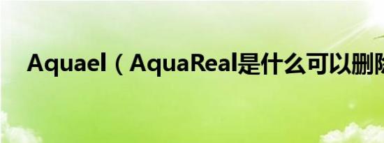 Aquael（AquaReal是什么可以删除么）