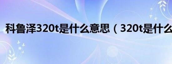 科鲁泽320t是什么意思（320t是什么意思）