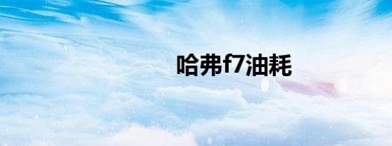 哈弗f7油耗