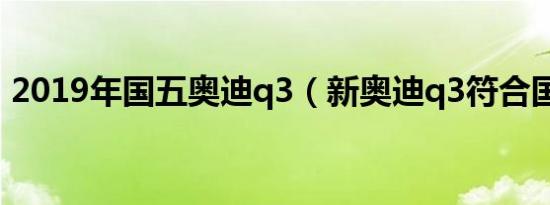 2019年国五奥迪q3（新奥迪q3符合国六吗）