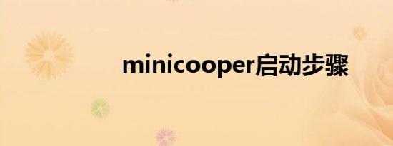 minicooper启动步骤