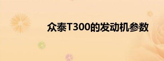 众泰T300的发动机参数