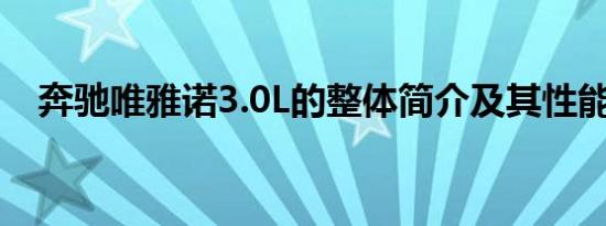 奔驰唯雅诺3.0L的整体简介及其性能如何