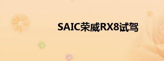 SAIC荣威RX8试驾