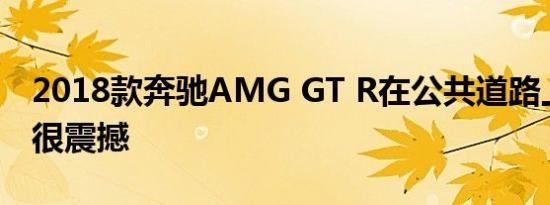 2018款奔驰AMG GT R在公共道路上听起来很震撼