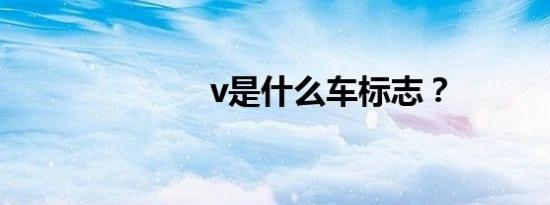 v是什么车标志？