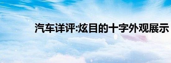 汽车详评:炫目的十字外观展示