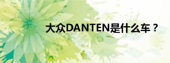 大众DANTEN是什么车？