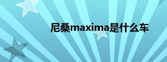 尼桑maxima是什么车