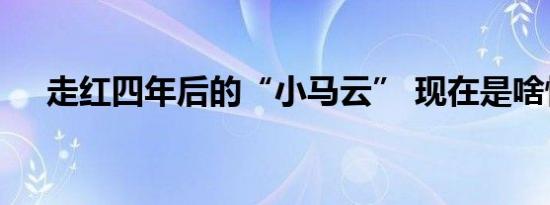 走红四年后的“小马云” 现在是啥情况