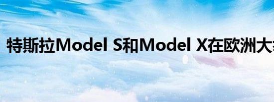 特斯拉Model S和Model X在欧洲大举涨价