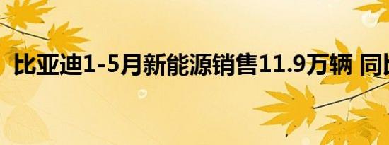 比亚迪1-5月新能源销售11.9万辆 同比翻倍