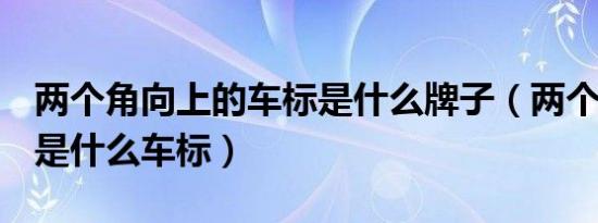 两个角向上的车标是什么牌子（两个向上的^是什么车标）