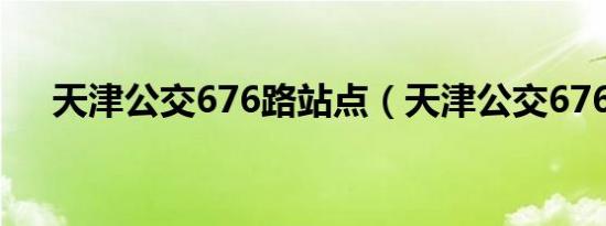 天津公交676路站点（天津公交676路）