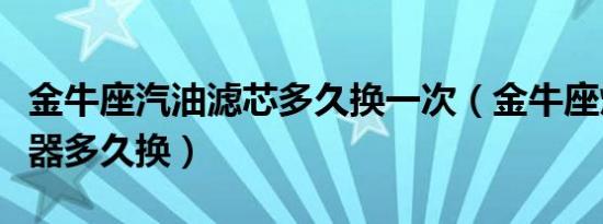 金牛座汽油滤芯多久换一次（金牛座燃油滤清器多久换）