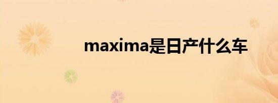 maxima是日产什么车