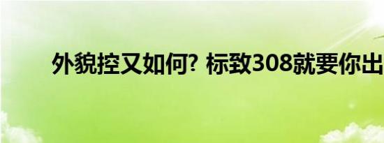 外貌控又如何? 标致308就要你出色