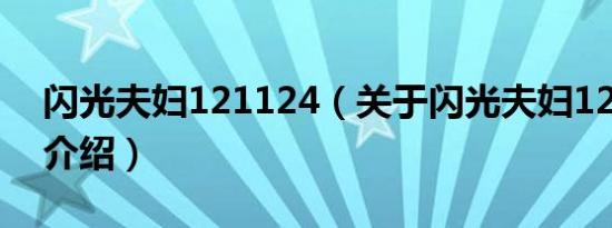 闪光夫妇121124（关于闪光夫妇121124的介绍）