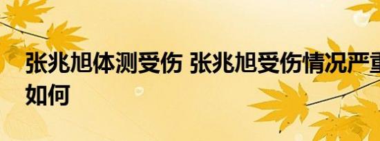 张兆旭体测受伤 张兆旭受伤情况严重吗伤势如何