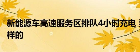 新能源车高速服务区排队4小时充电 到底是怎样的