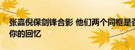 张嘉倪保剑锋合影 他们两个同框是否勾起了你的回忆