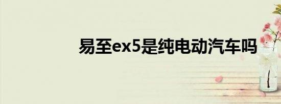 易至ex5是纯电动汽车吗