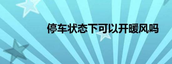 停车状态下可以开暖风吗