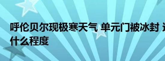 呼伦贝尔现极寒天气 单元门被冰封 这是冷到什么程度