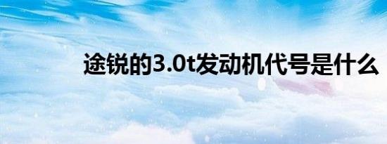 途锐的3.0t发动机代号是什么