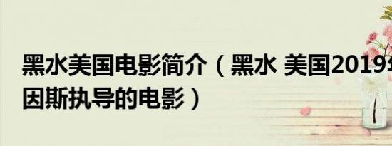 黑水美国电影简介（黑水 美国2019年托德海因斯执导的电影）