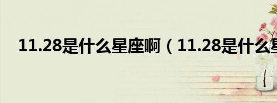 11.28是什么星座啊（11.28是什么星座）