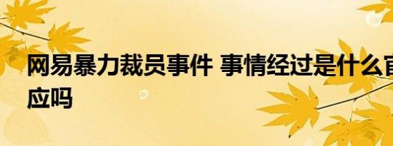 网易暴力裁员事件 事情经过是什么官方有回应吗