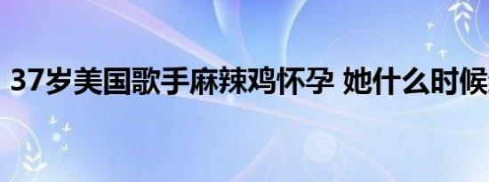 37岁美国歌手麻辣鸡怀孕 她什么时候结的婚