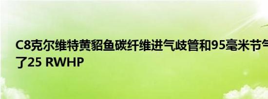 C8克尔维特黄貂鱼碳纤维进气歧管和95毫米节气门体增加了25 RWHP