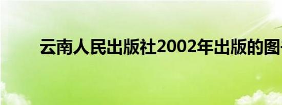 云南人民出版社2002年出版的图书