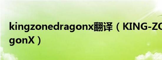 kingzonedragonx翻译（KING-ZONE DragonX）