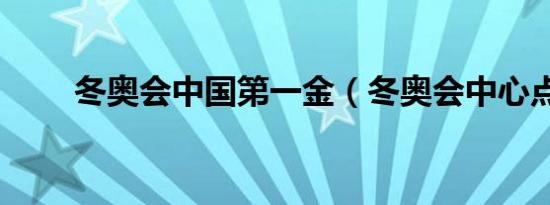 冬奥会中国第一金（冬奥会中心点）