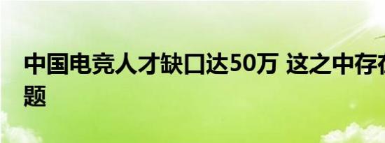 中国电竞人才缺口达50万 这之中存在什么问题