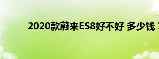 2020款蔚来ES8好不好 多少钱？