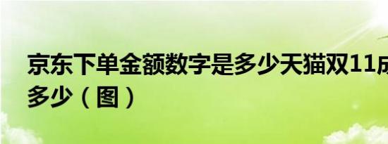 京东下单金额数字是多少天猫双11成交额是多少（图）