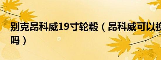 别克昂科威19寸轮毂（昂科威可以换19轮毂吗）