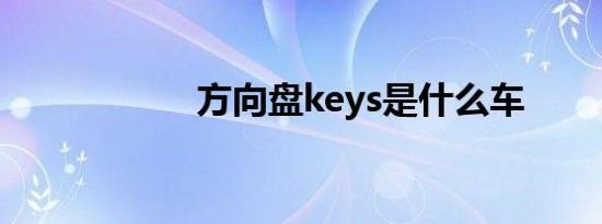 方向盘keys是什么车