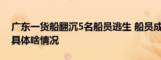 广东一货船翻沉5名船员逃生 船员成功获救 具体啥情况