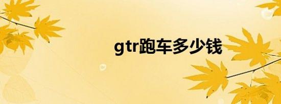 gtr跑车多少钱