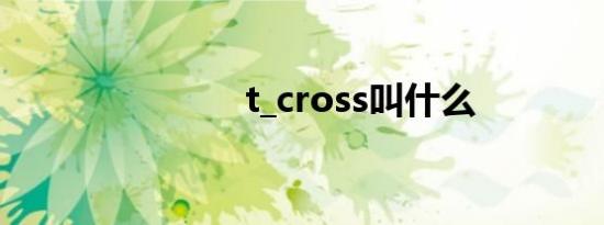 t_cross叫什么