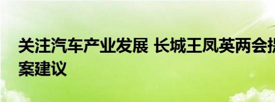 关注汽车产业发展 长城王凤英两会提五项议案建议